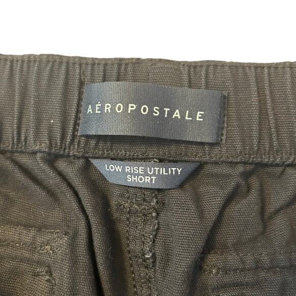 NEW Aeropostale Low Rise Utility Short Shorts Black Cotton Mini Casual Size M - Picture 6 of 6